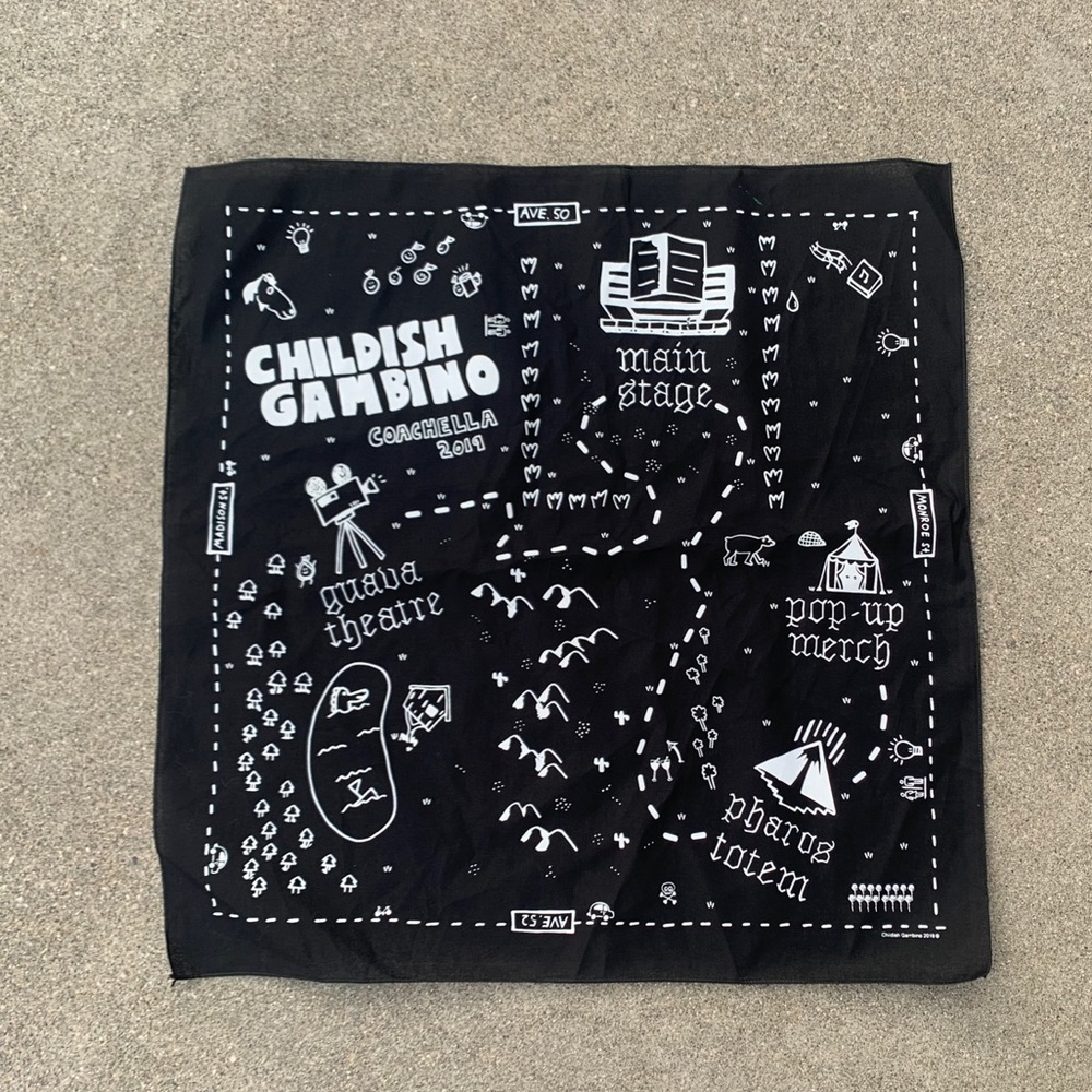 Childish Gambino x Coachella 2019 Black Bandana